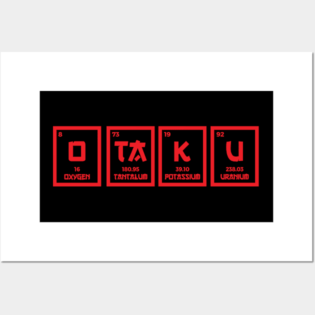 Otaku Chemical Elements Wall Art by OldDannyBrown